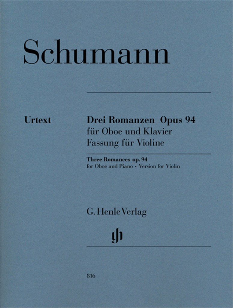 Drei Romanzen Op.94 Fur Oboe Und Klavier